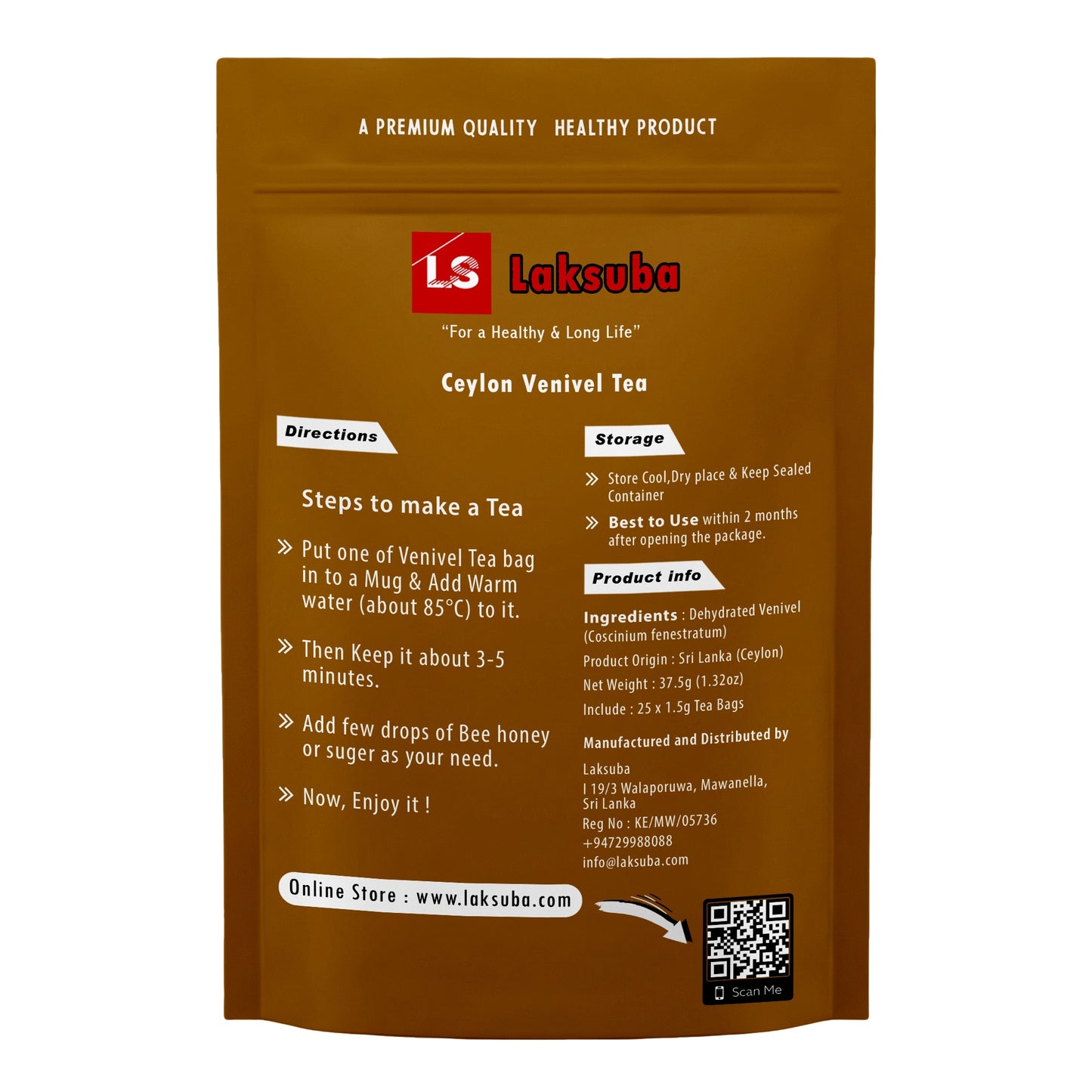 Laksuba Ceylon Venivel tee (37,5 g) 25 teekotti