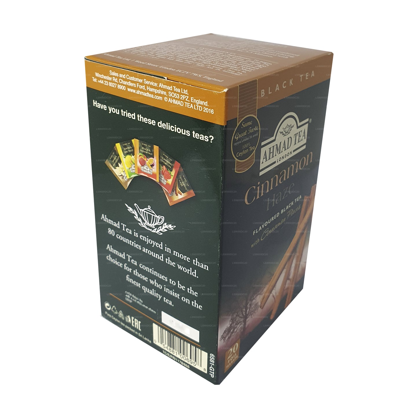 Ahmad Tea Cinnamon Haze Flavoured Black Tea (40g) 20 Foil Tea Bags