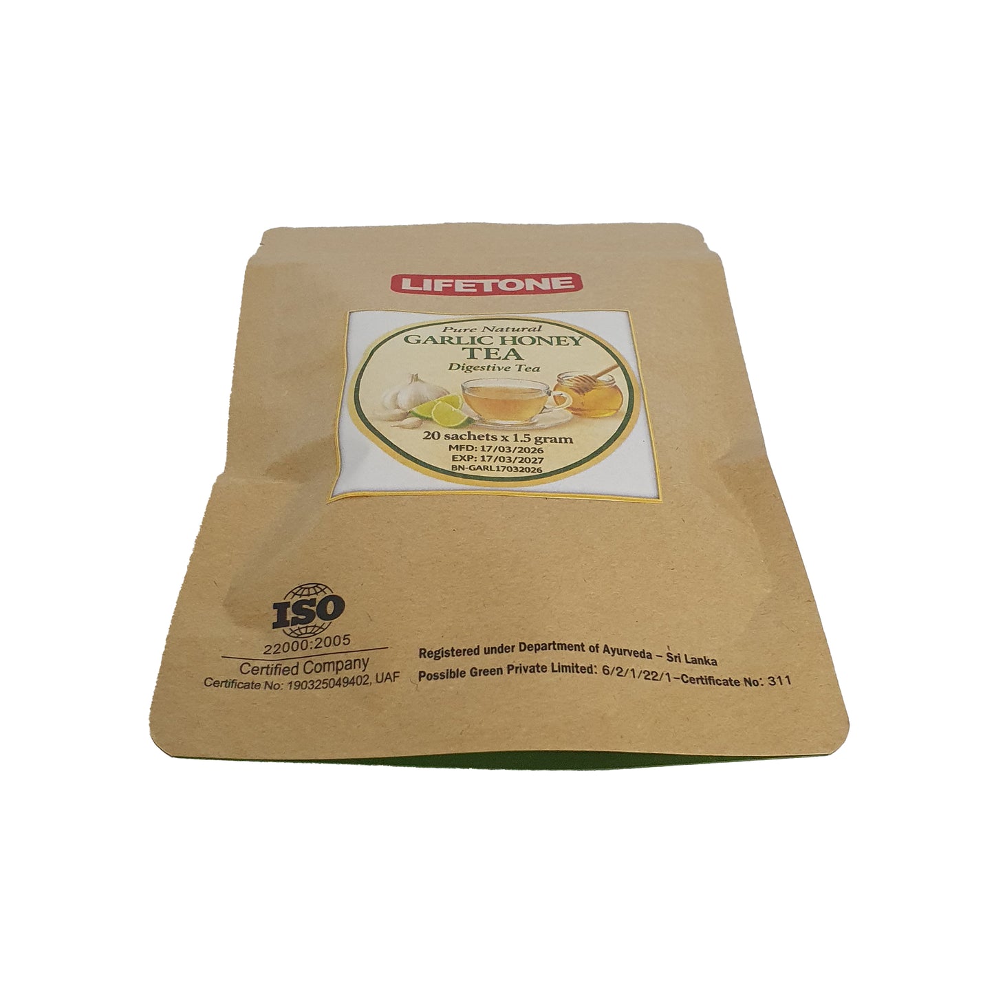 Lifetone Garlic Honey Tea (40g) 20 Tea Bags