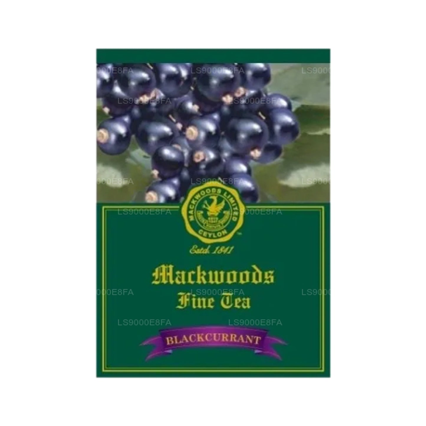 Mackwoods Blackcurrant Flavoured Single Estate Black Tea 25 Enveloped Tea Bags (50g)