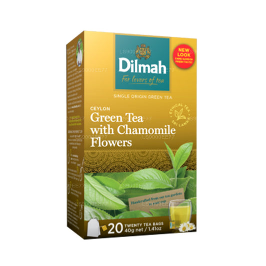 Dilmah Green Tea with Chamomile Flowers (40g) 20 Tea Bags