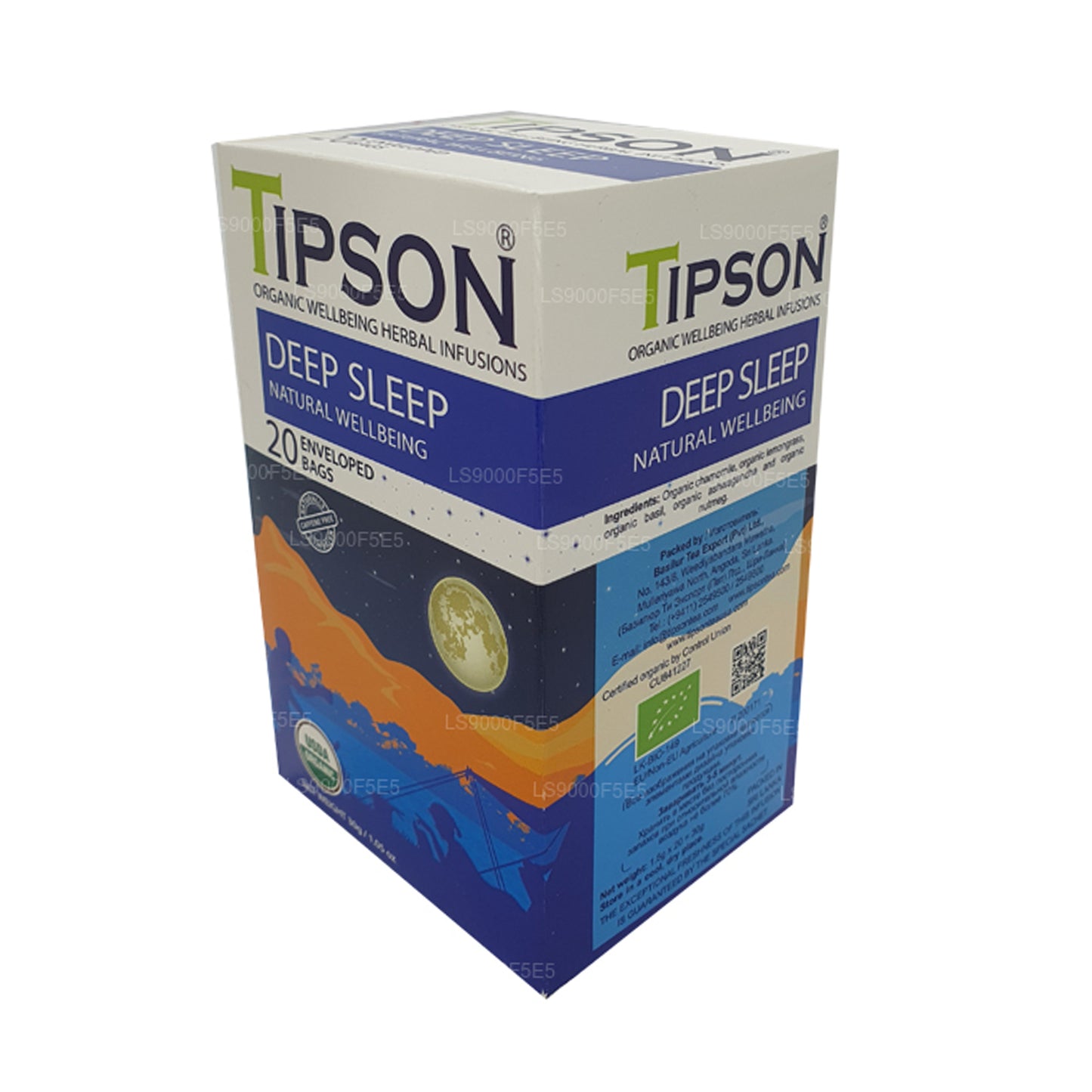 Tipson Organic Deep Sleep Natural Wellbeing (30g) 20 Enveloped Tea Bags