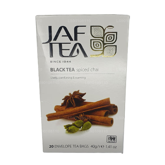 Jaf Tea Pure Spice Collection Black Tea Spiced Chai Foil Envelope Tea Bags (40g)