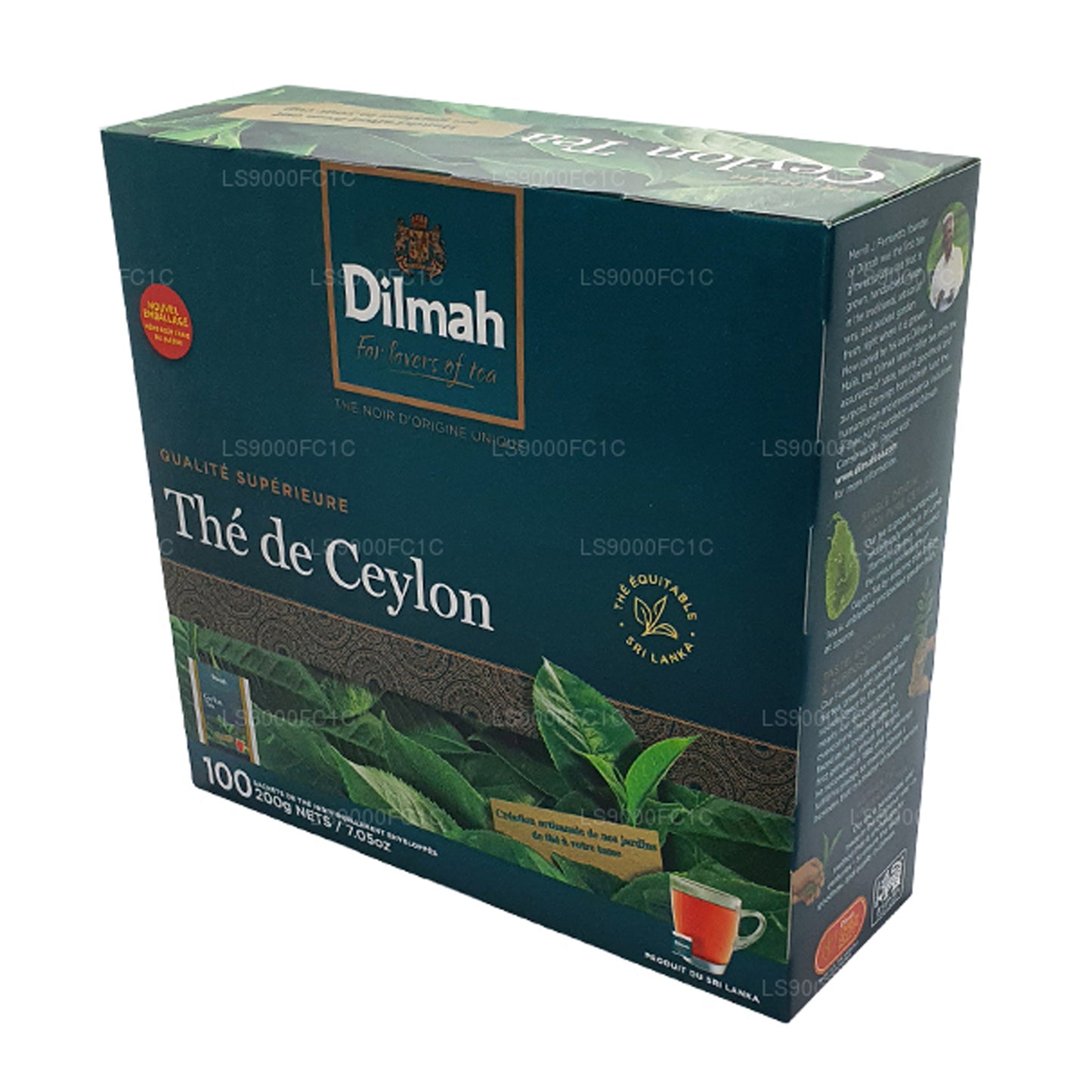 Dilmah Premium Ceylon Tea (200g) Individually Wrapped 100 Tea Bags