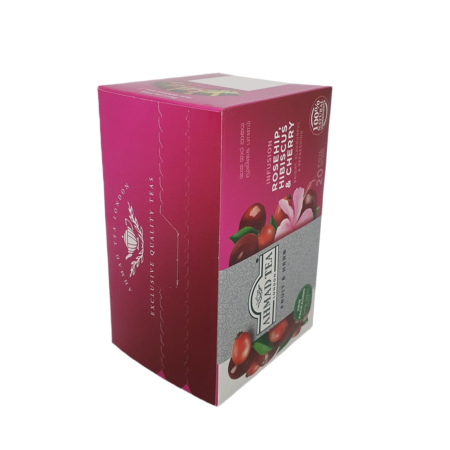 Ahmad Tea Rosehip with Hibiscus and Cherry Tea (40g) 20 Foil Tea Bags