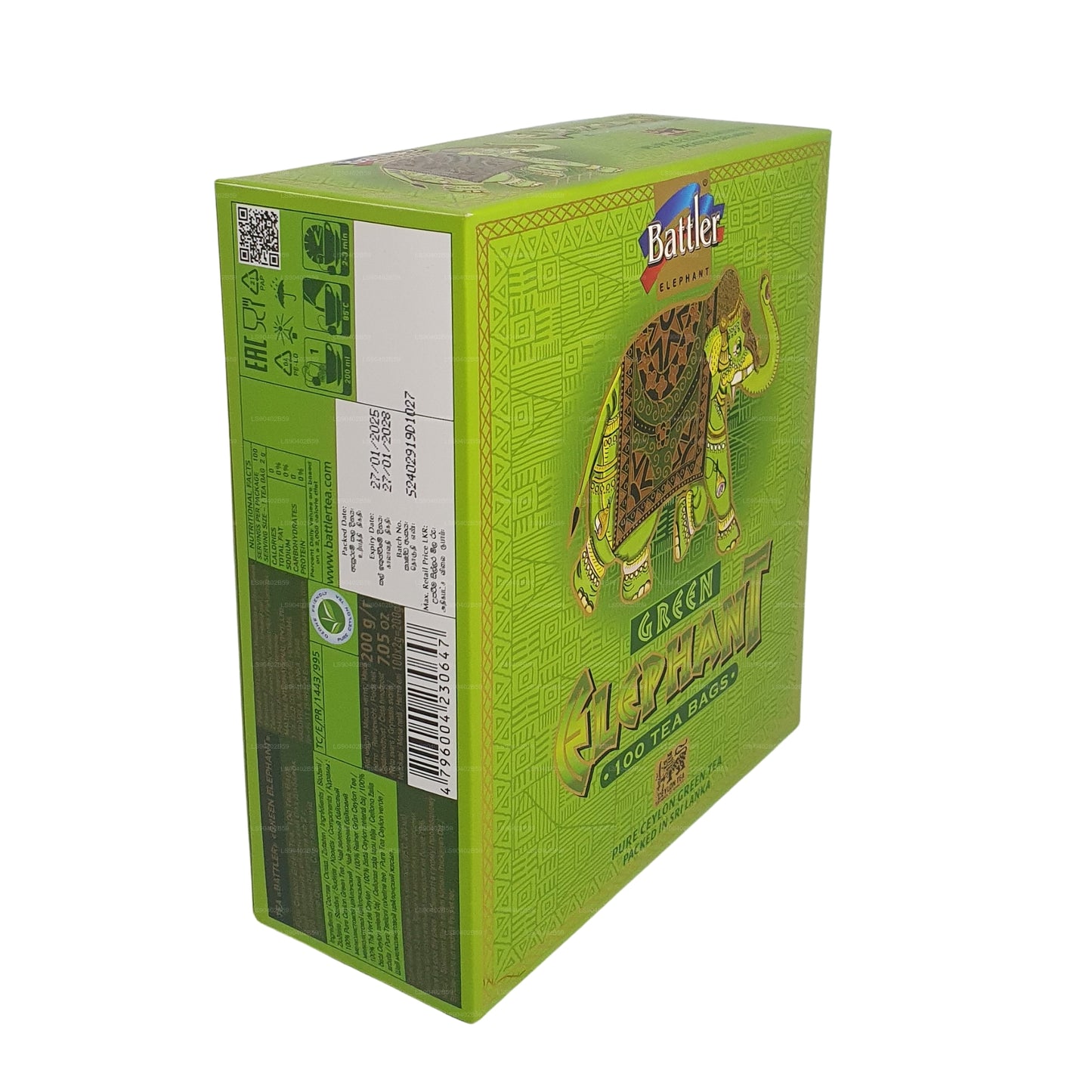 Battler Green Elephant Tea Bags