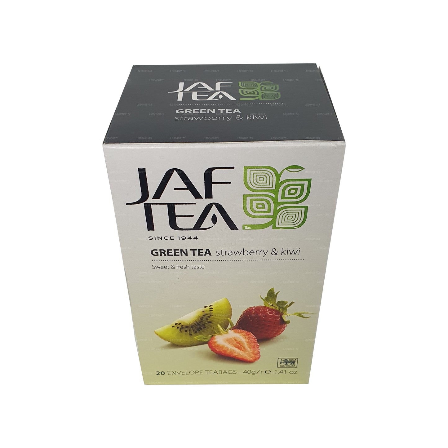 Jaf Tea Strawberry and Kiwi Green Tea (40g) Foil Envelope Tea Bags