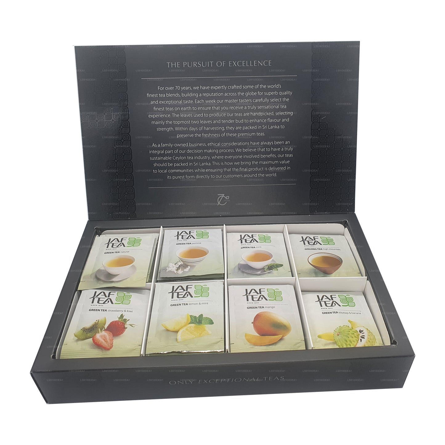 Jaf Tea Pure Green Collection (160g) 80 Foil Envelope Tea Bags