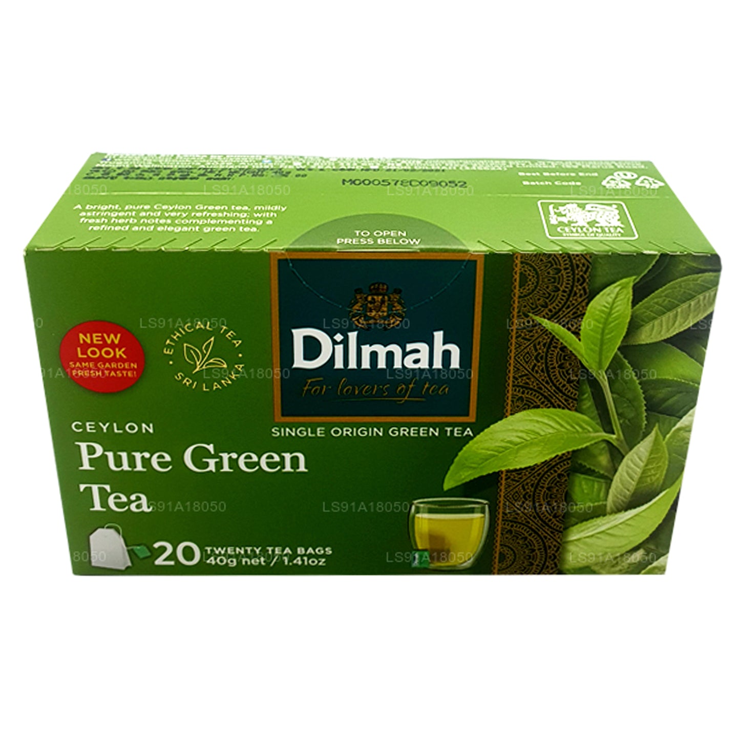 Dilmah Ceylon Pure Green Tea (40g) 20 Tea Bags