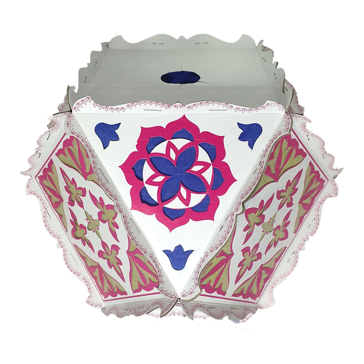 Lakpura Cardboard Vesak Lanterns (Atapattam Koodu) 3Pcs Pack