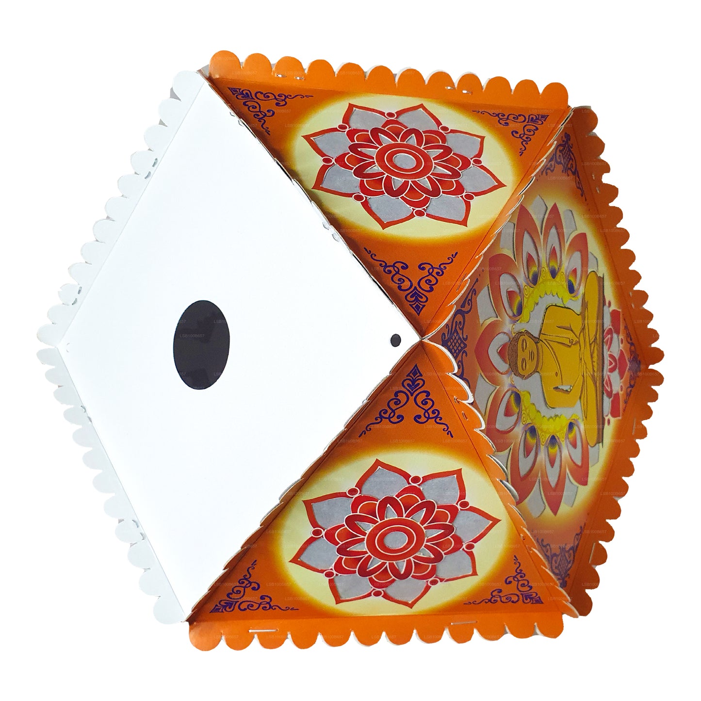 Lakpura Cardboard Vesak Lanterns (Atapattam Koodu) 3Pcs Pack