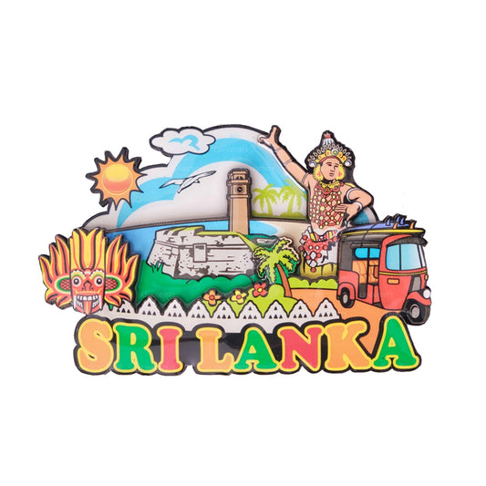 Captivating Cultural Icons of Sri Lanka Fridge Magnet