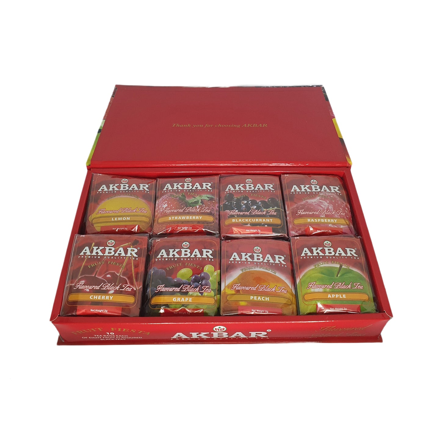 Akbar Fruit Fiesta Flavoured Black Tea Gift Box 80 Tea Bags (160g)