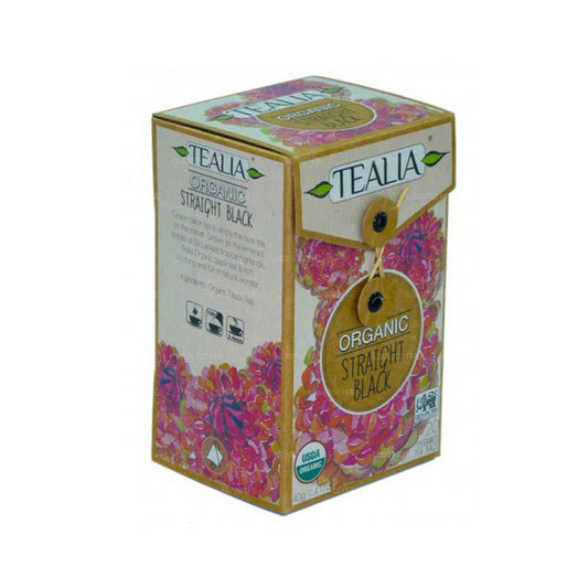Tealia Organic Straight Black (40g) 20 Pyramid Infusion Bags