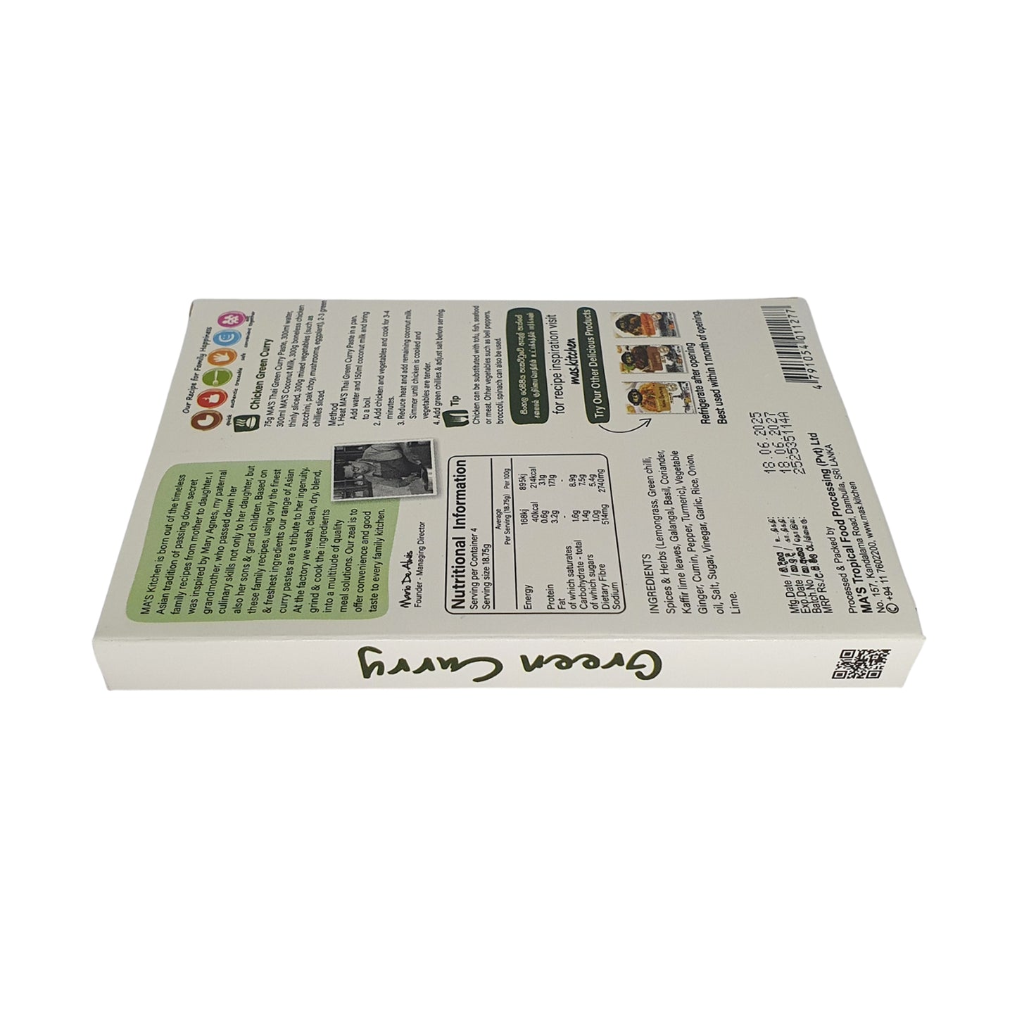 MA's Kitchen Thai Green Curry Paste (75g)