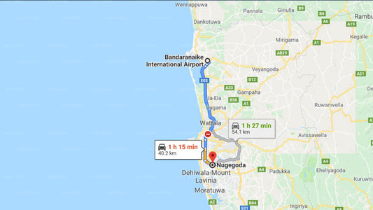 Colombo Airport (CMB) to Nugegoda City Private Transfer