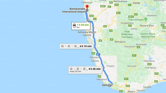 Privaattransport Galle Cityst Colombo lennujaama (CMB)