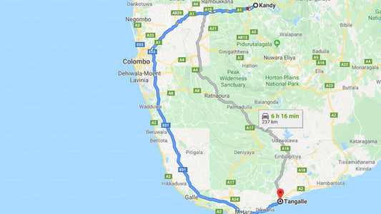 Kandy City to Tangalle City Private Transfer